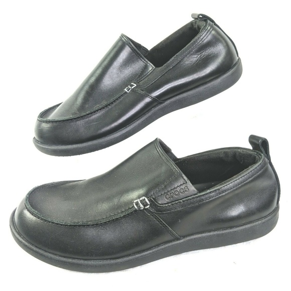 crocs loafers black
